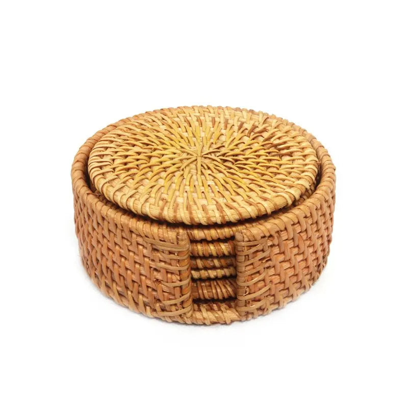 Set of 6 Rattan Coasters