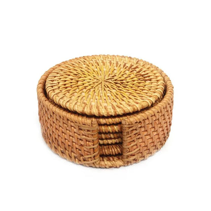 Set of 6 Rattan Coasters