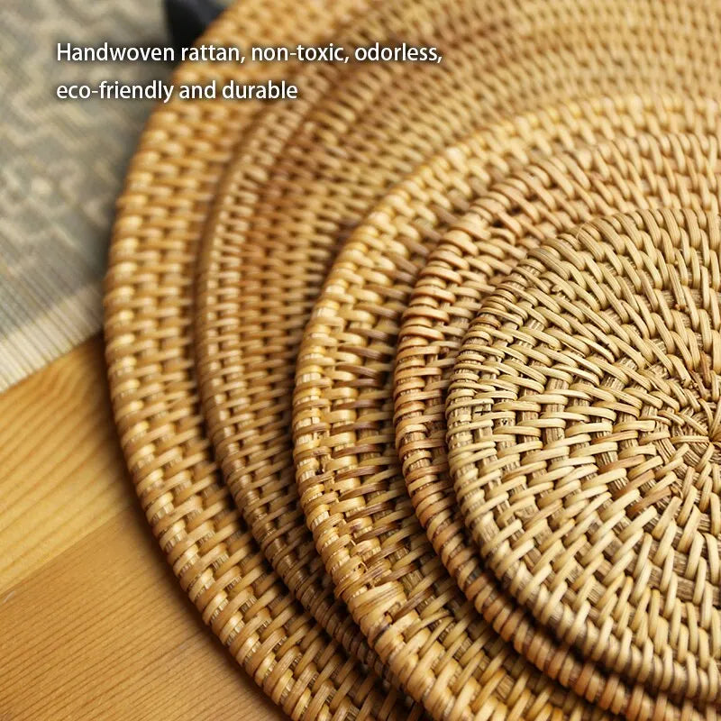 Set of 6 Rattan Coasters