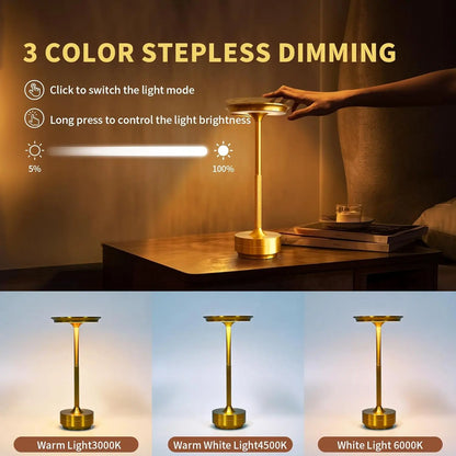 Wireless LED Table Lamp – Touch-Control & Rechargeable