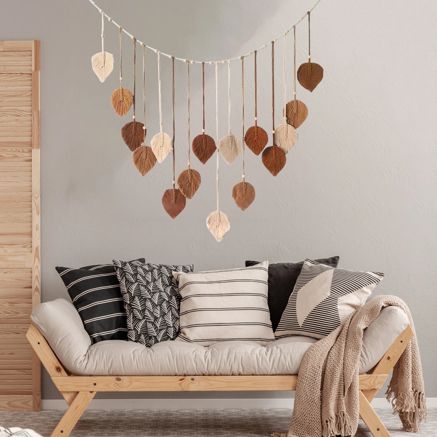 Boho Macrame Leaf Wall Hanging